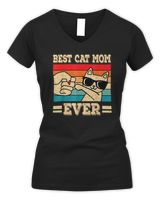 Softball Mom Baseball Mom Game Day Womens Mothers Day 2023 T-Shirt Women's V-Neck T-Shirt black s
